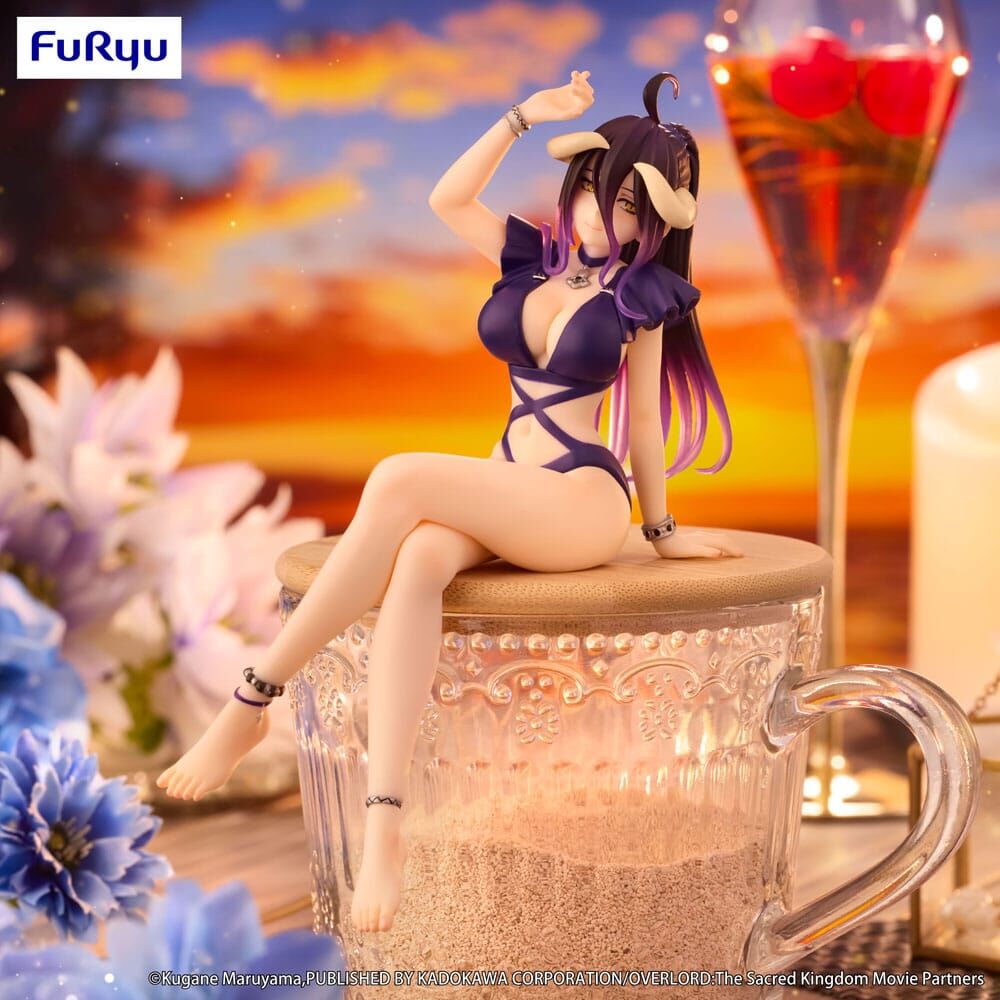 Overlord Noodle Stopper PVC Statue Albedo Swimsuit Dark Purple Color Ver. - 16 cm