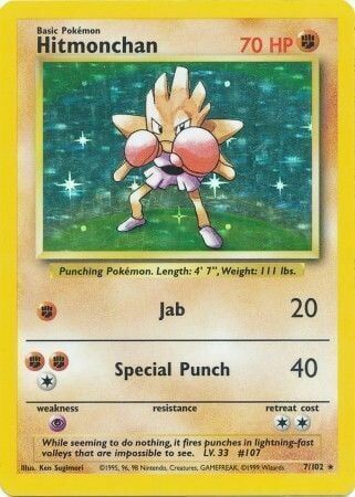 Hitmonchan - 7/102 - Unlimited - EN Hitmonchan - 7/102 - Unlimited - EN
