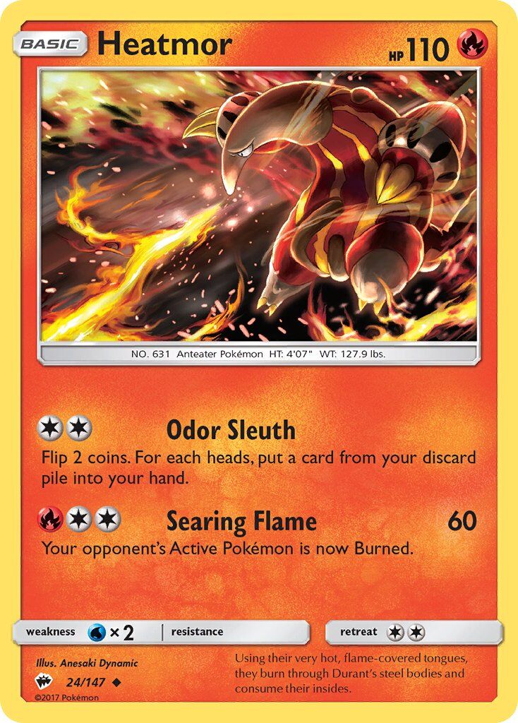 Heatmor - 24/147 - Pokémon TCG - Lightly Played - EN