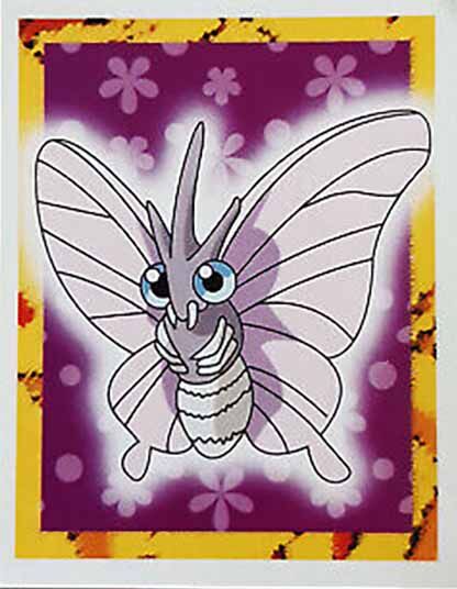 Venomoth - 49 - Merlin Sticker Series 1 Venomoth - 49 - Merlin Sticker Series 1