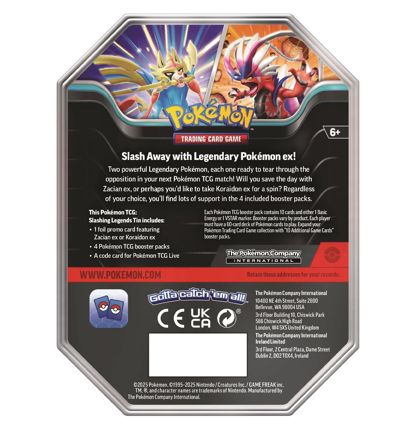 Pokémon TCG: Summer Tin 2025 - Zacian ex - EN