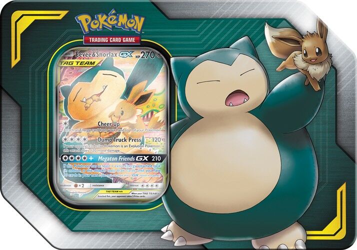 pokemon-tag-team-tin-evoli-relaxo Pokémon TAG TEAM Snorlax-GX & Eevee GX Tin Box - EN