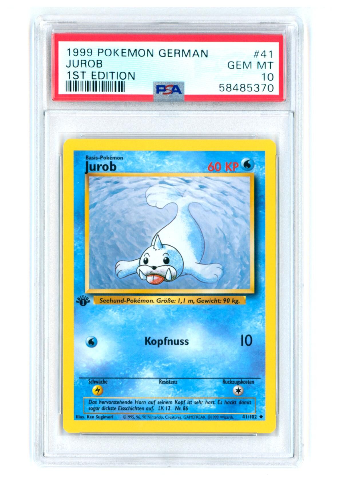 jurob-41-102-base-set-1st-edition-psa-10-gem-mint-pokemon-58485370 Jurob 41/102 - Base Set - 1st Edition - PSA 10 GEM MINT - Pokémon