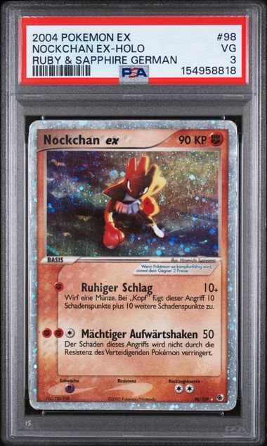 Nockchan ex #98 - Ex Ruby & Sapphire - Holo - PSA 3 VG - Pokemon