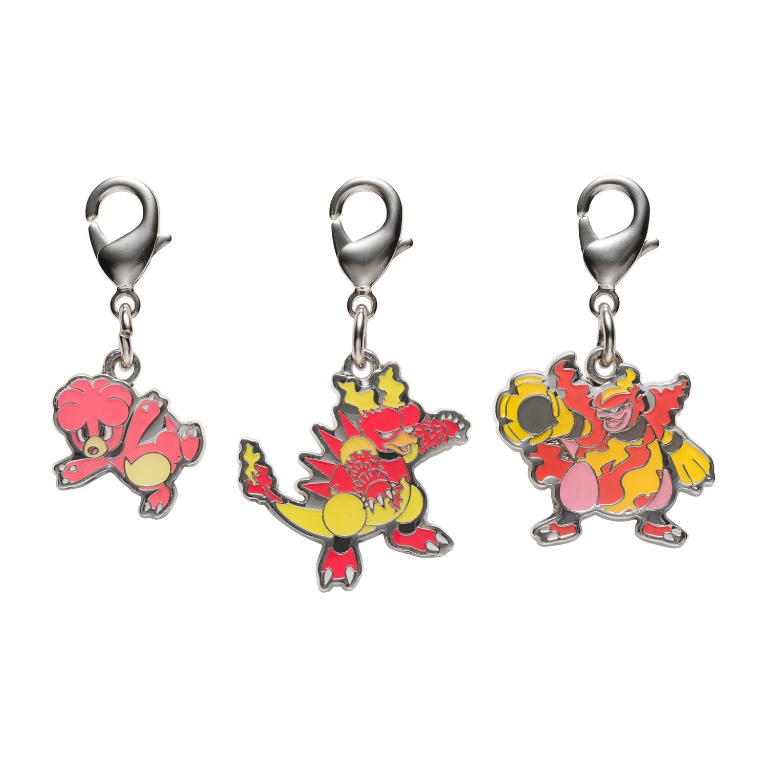 Pokemon Center - Magby, Magmar, Magmortar Schlüsselanhänger - 3 Stück