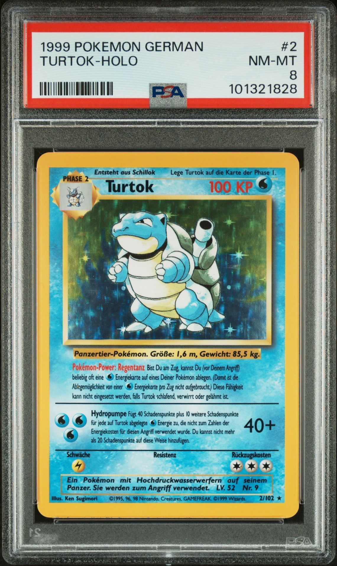 1999 POKEMON GERMAN 2 TURTOK-HOLO - PSA 8 NM-MT - Pokémon 1999 POKEMON GERMAN 2 TURTOK-HOLO - PSA 8 NM-MT - Pokémon