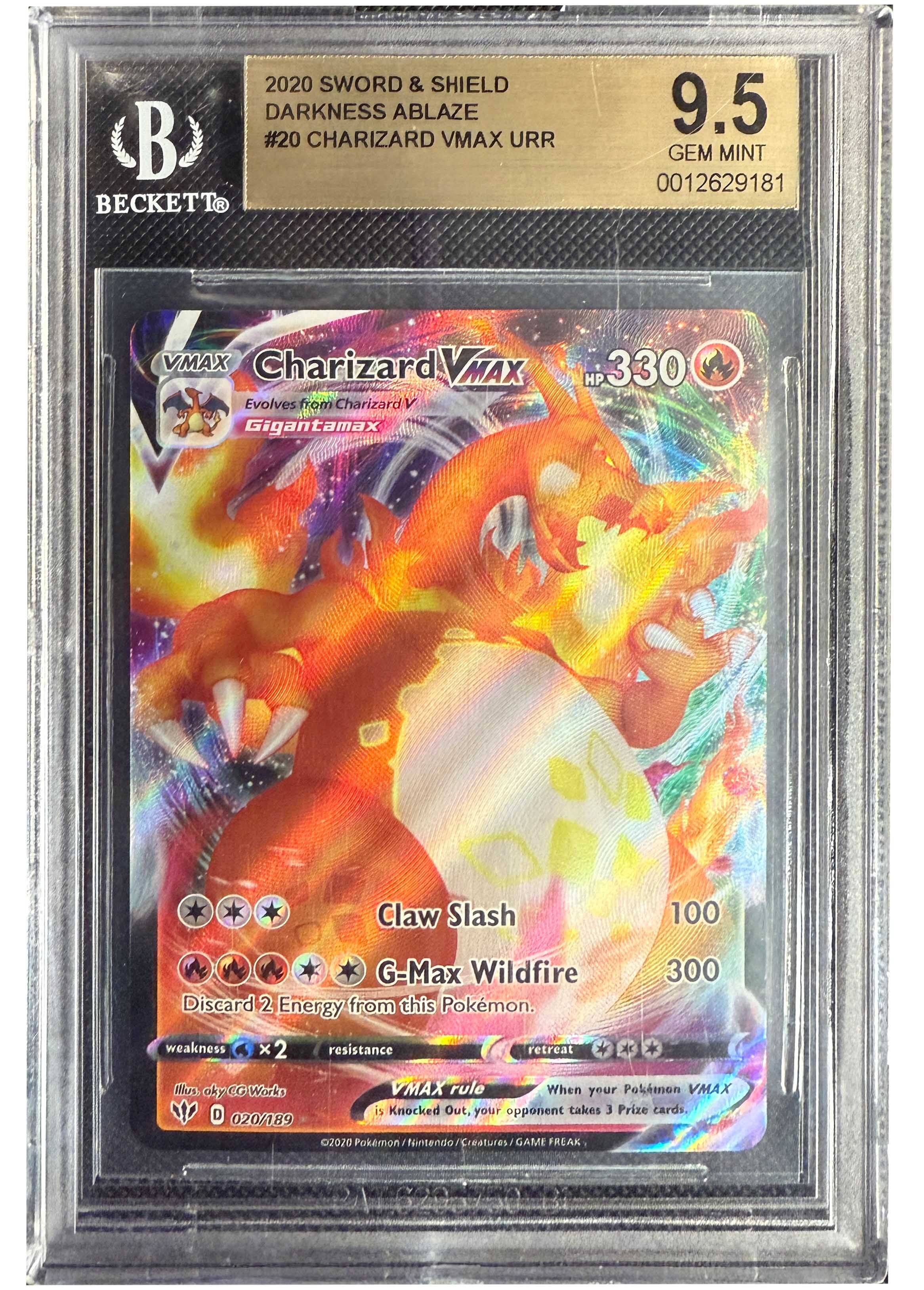 Charizard VMAX 020/189 - Darkness Ablaze - BGS 9.5 Gem Mint - Pokémon Charizard VMAX 020/189 - Darkness Ablaze - BGS 9.5 Gem Mint - Pokémon