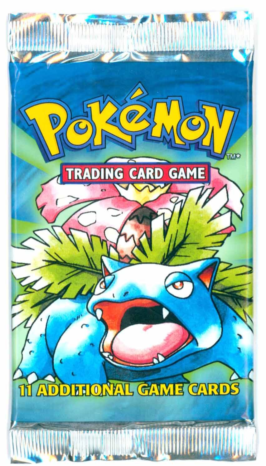 Pokémon Base Set Booster Venusaur Art Sealed 1999 (4th Print) - EN Pokémon Base Set Booster Venusaur Art Sealed 1999 (4th Print) - EN
