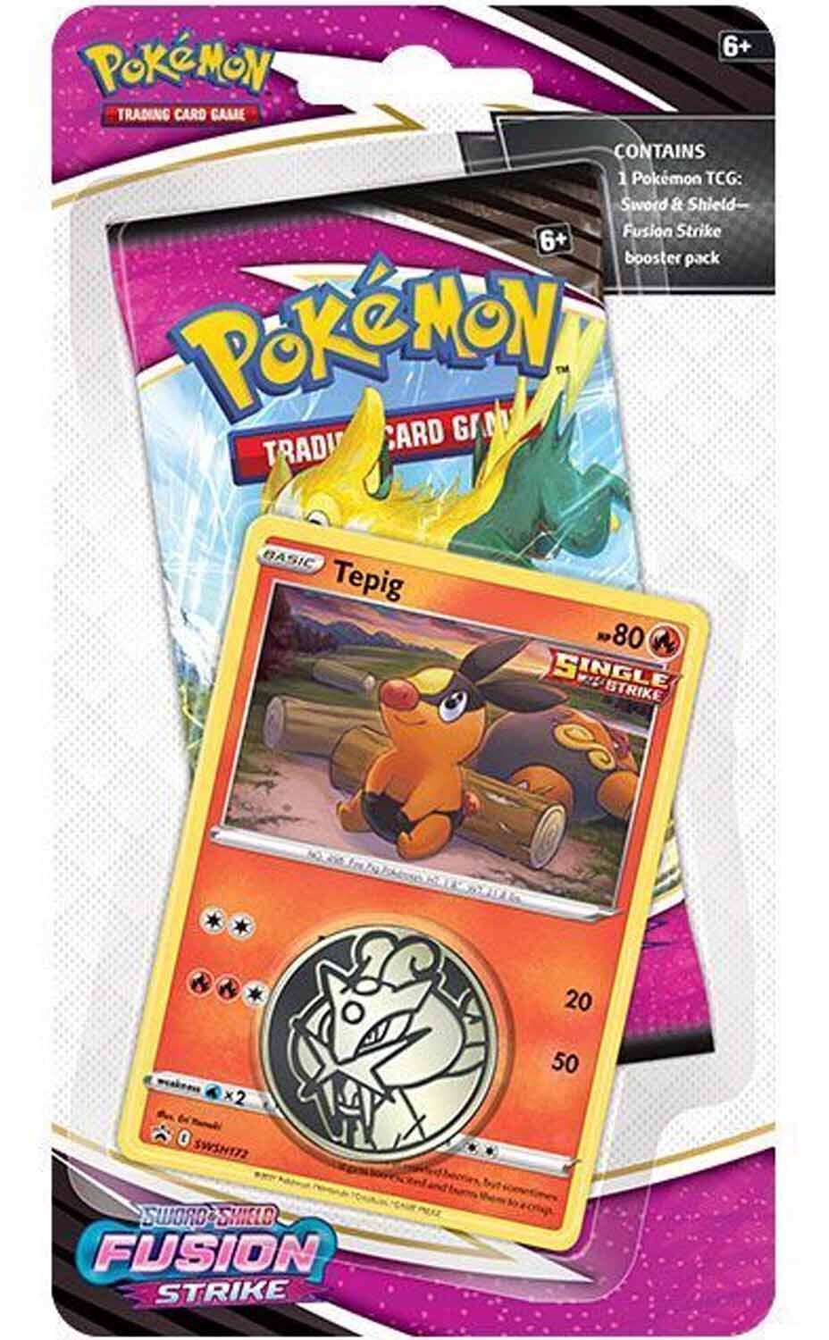 Pokémon Sword & Shield Fusion Strike Tepig Checklane Blister - EN