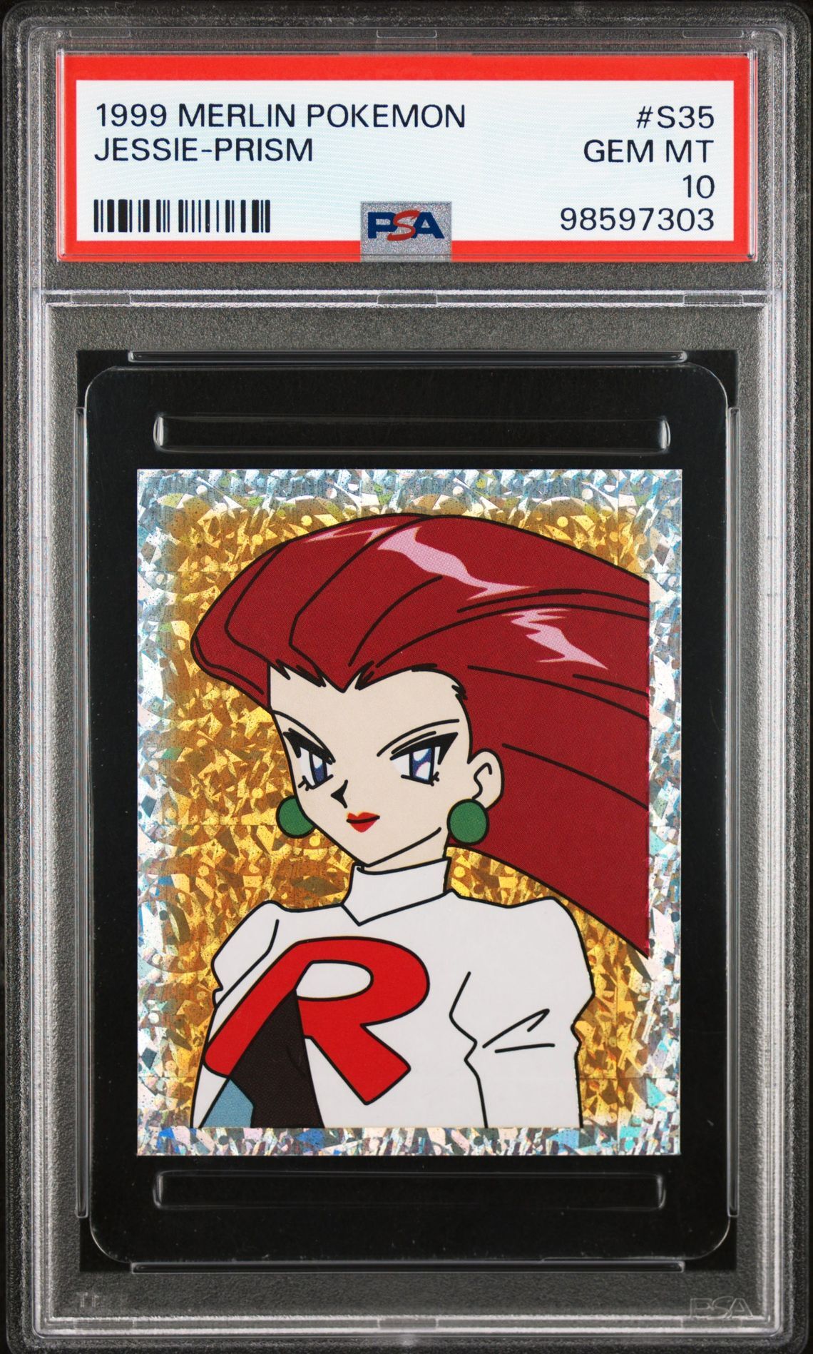 1999 MERLIN POKEMON S35 JESSIE-PRISM - PSA 10 GEM-MT - Pokémon 1999 MERLIN POKEMON S35 JESSIE-PRISM - PSA 10 GEM-MT - Pokémon