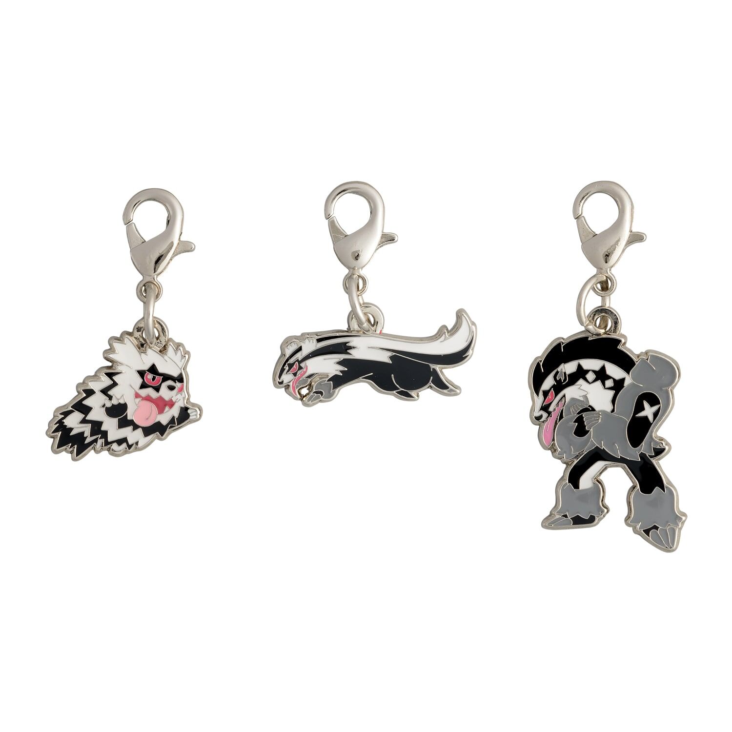 Pokemon Center - Galarian Zigzagoon, Galarian Linoone, Obstagoon Schlüsselanhänger - 3 Stück