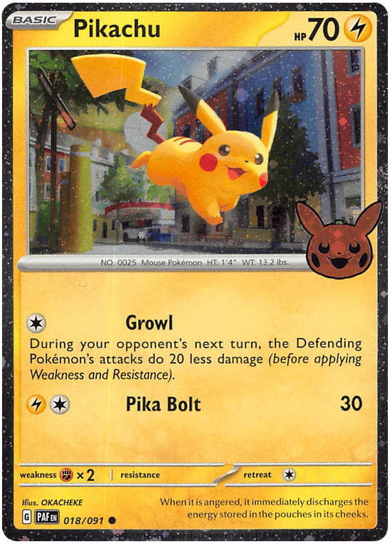 Pikachu - PAF 18 - Trick or Trade 2024 Stamp - EN Pikachu - PAF 18 - Trick or Trade 2024 Stamp - EN