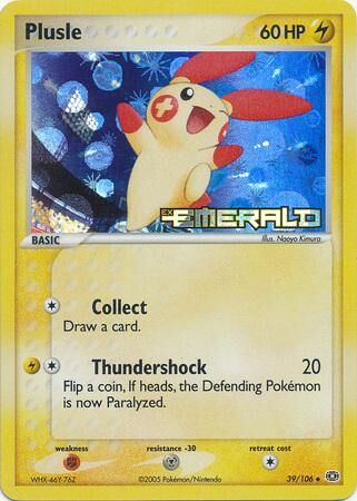 Plusle - 39/106 - Reverse Holo - EN Plusle - 39/106 - Reverse Holo - EN