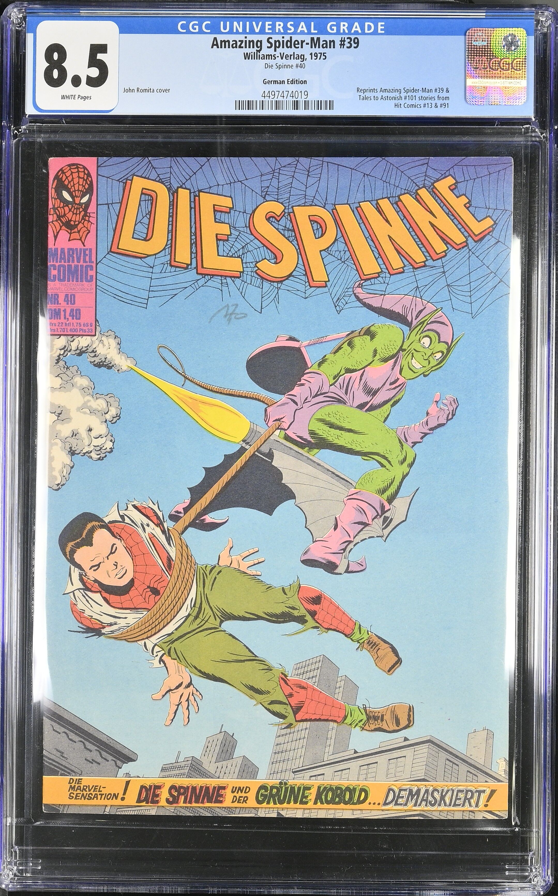 Amazing Spider-Man #39 CGC 8.5 Spinne #40 Williams Amazing Spider-Man #39 CGC 8.5 Spinne #40 Williams