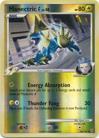Manectric G - 66/147 - Reverse Holo - EN Manectric G - 66/147 - Reverse Holo - EN