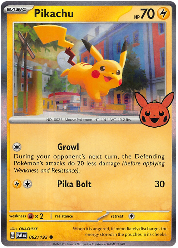 Pikachu - PAL 62 - Trick or Trade 2023 Stamp - EN