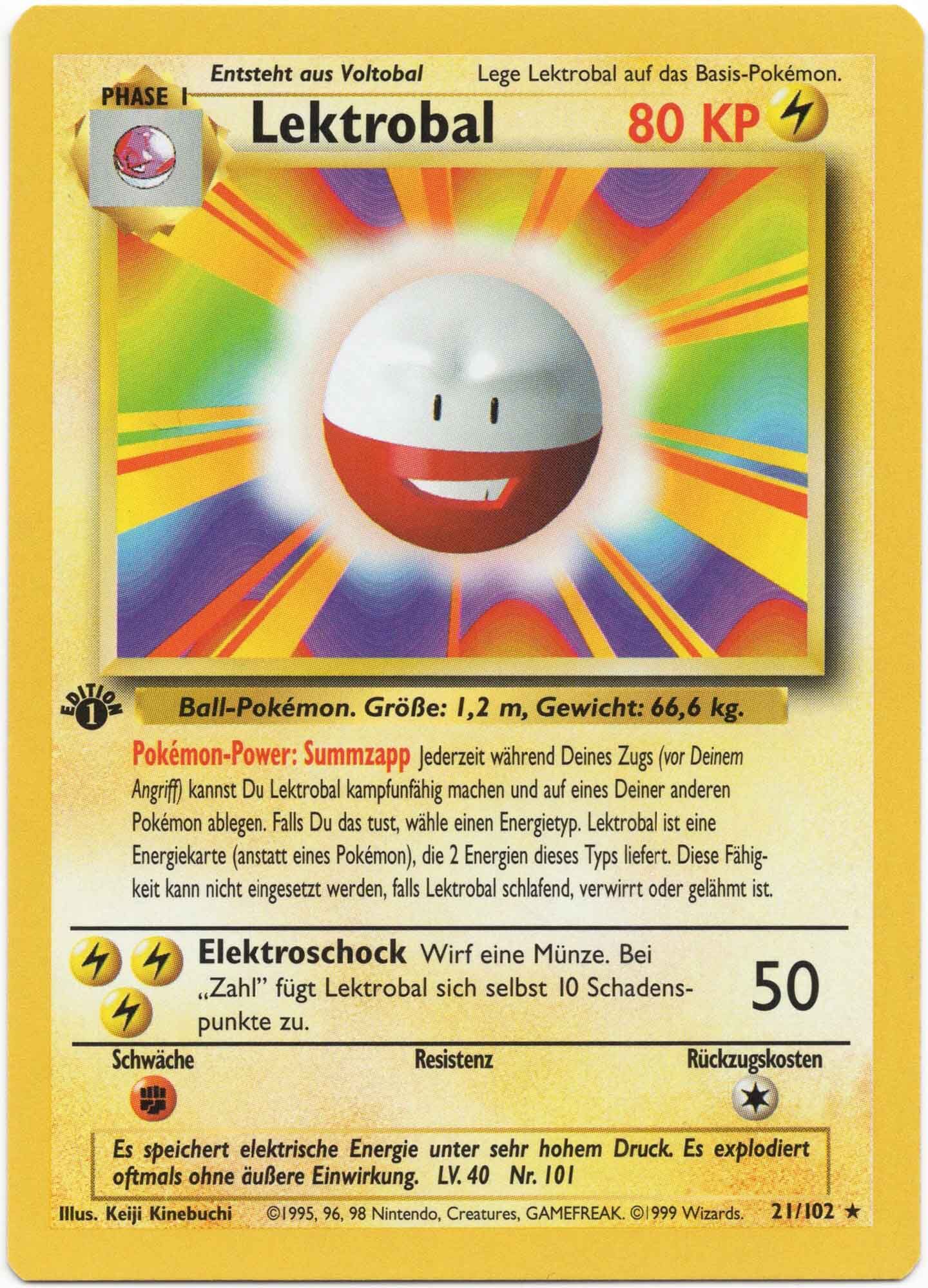 Lektroball 21/102 1. Edition - Pokémon TCG
