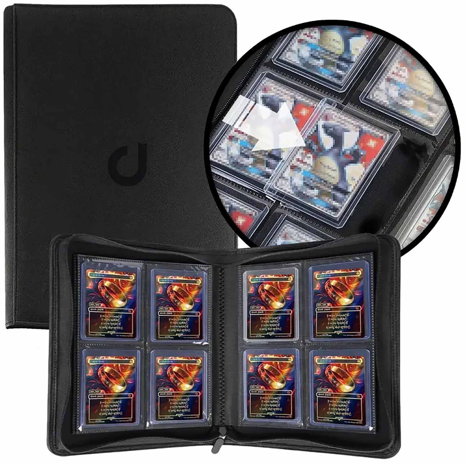 Toploader Binder Order Schwarz (4-Pocket)