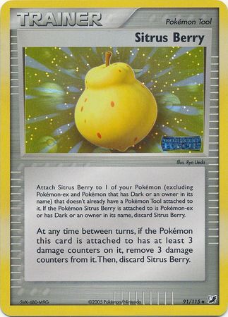 Sitrus Berry - 91/115 - Reverse Holo - EN Sitrus Berry - 91/115 - Reverse Holo - EN