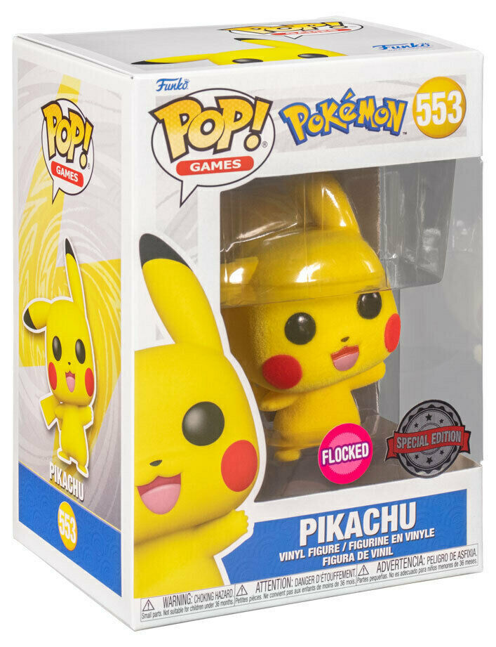Pokémon Pikachu Flocked Funko POP 553