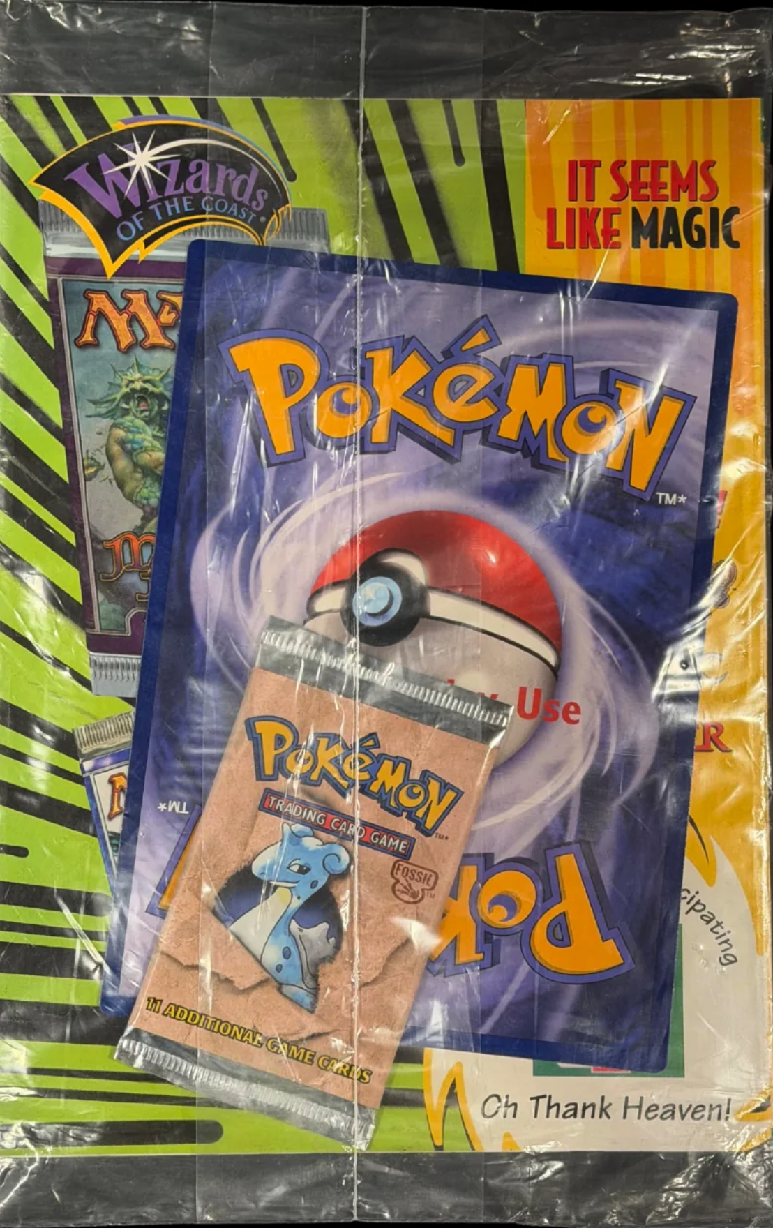 Pokémon Top Deck Magazine Vol.2 Issue 2 WotC Sealed with Fossil Booster Pack and Oversized Promo Card - EN