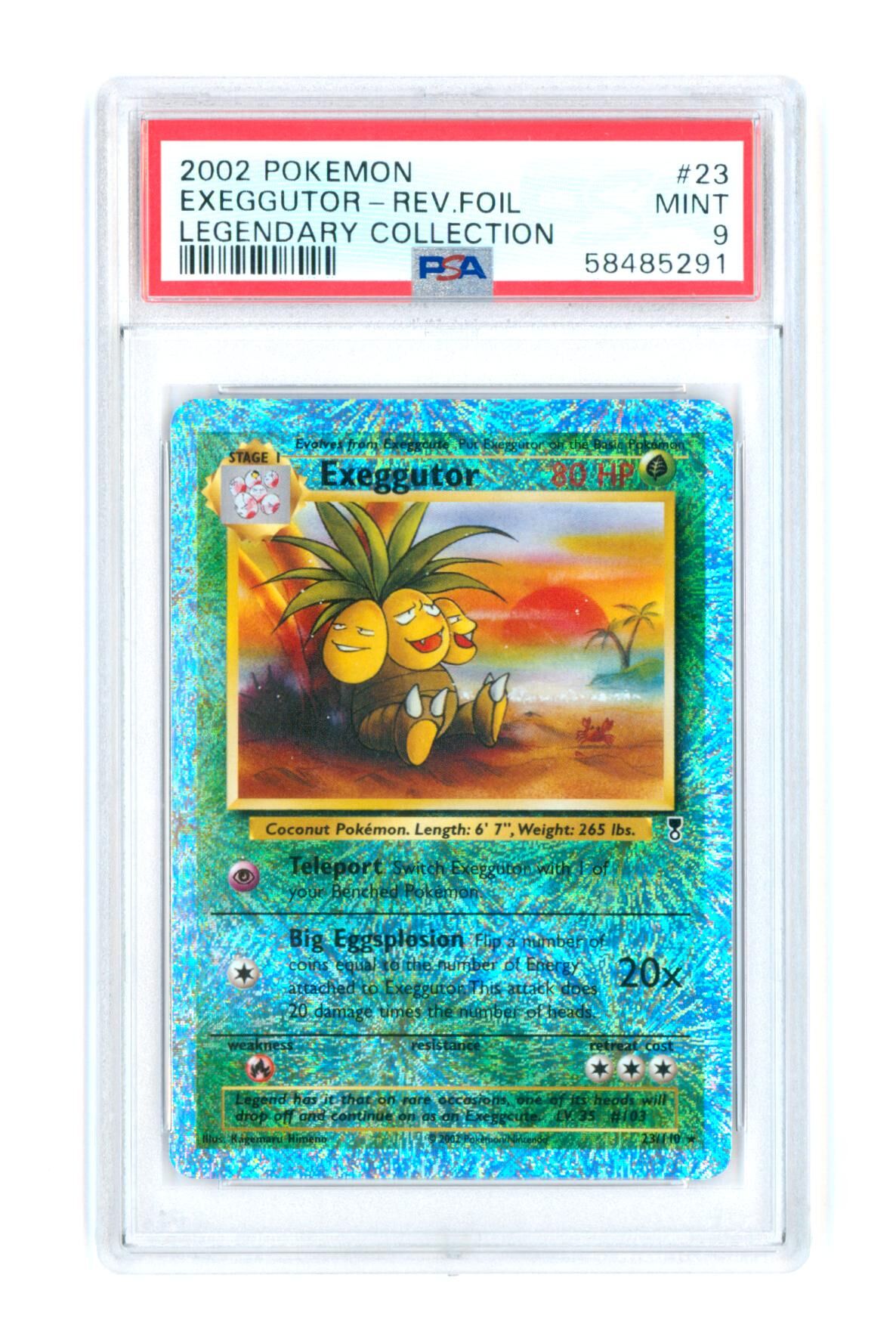 Exeggutor 23/110 - Legendary Collection - Rev. Foil - 2002 - PSA 9 Mint - Pokémon