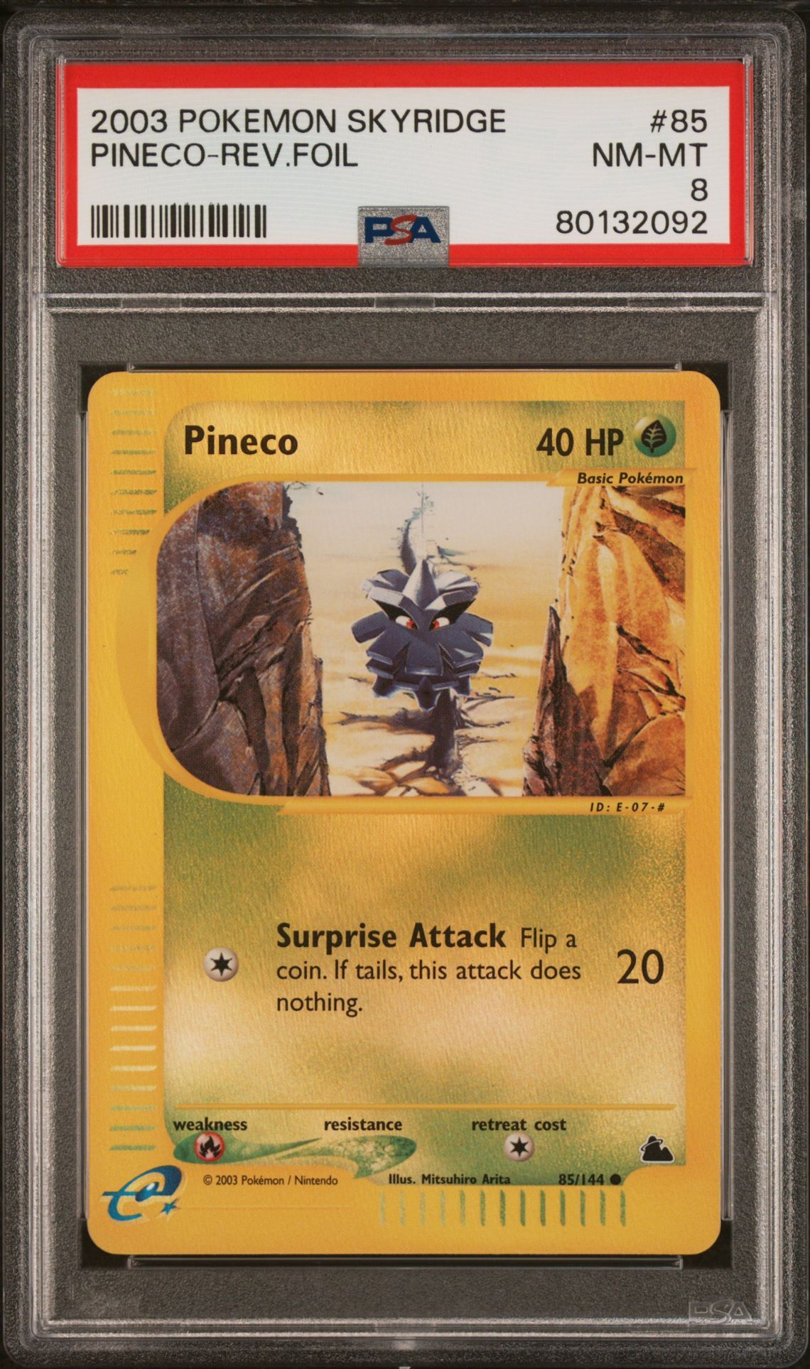 2003 POKEMON SKYRIDGE 85 PINECO-REVERSE FOIL - PSA 8 NM-MT 2003 POKEMON SKYRIDGE 85 PINECO-REVERSE FOIL - PSA 8 NM-MT