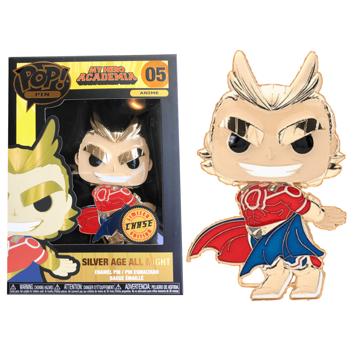My Hero Academia 3-Inch POP Pin All Might Chase Funko POP 05 My Hero Academia 3-Inch POP Pin All Might Chase Funko POP 05