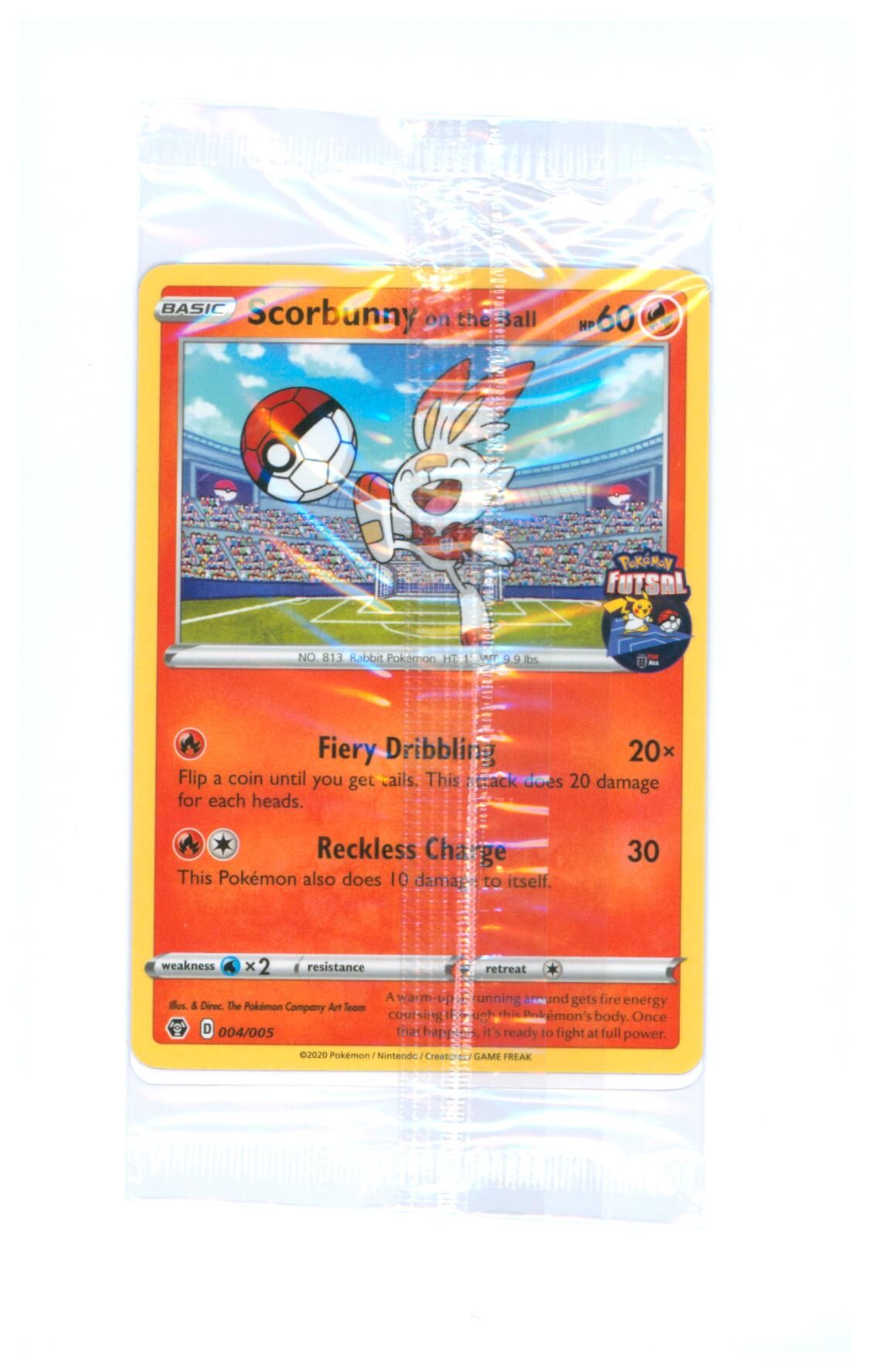 Scorbunny On The Ball 004/005 - Futsal Promo Sealed - Pokémon TCG