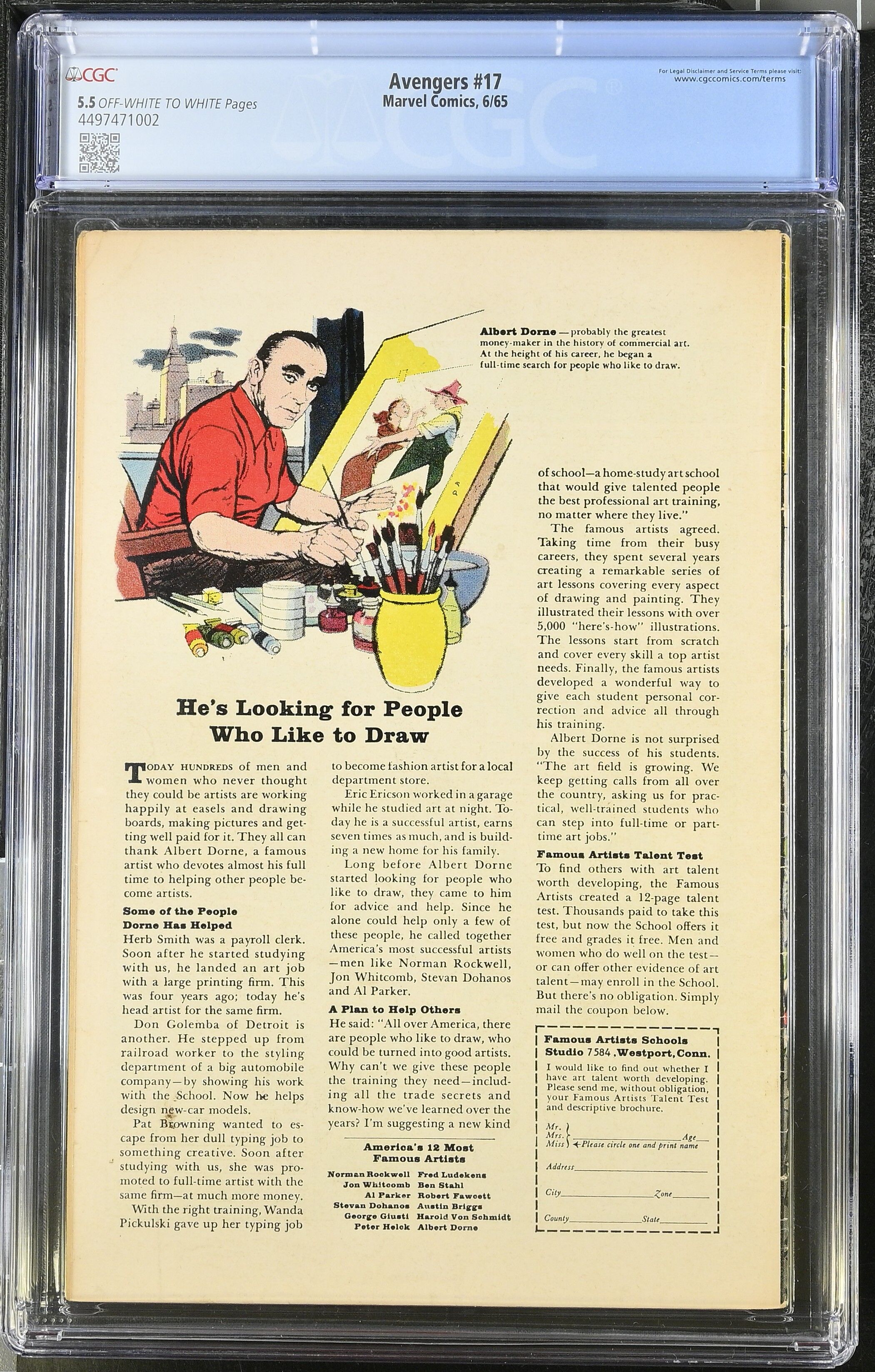 Avengers #17 CGC 5.5