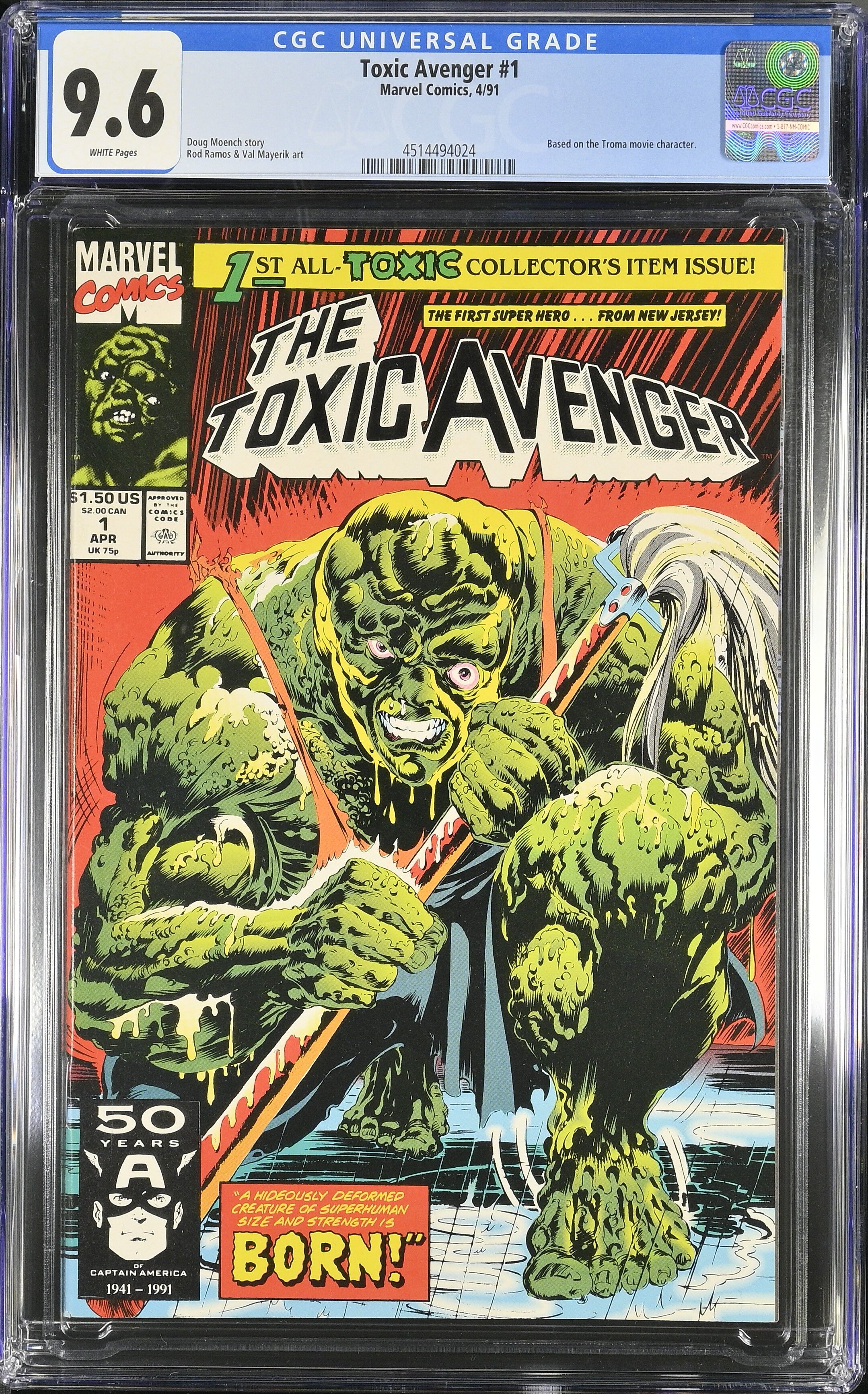 Toxic Avenger #1 CGC 9.6 Toxic Avenger #1 CGC 9.6