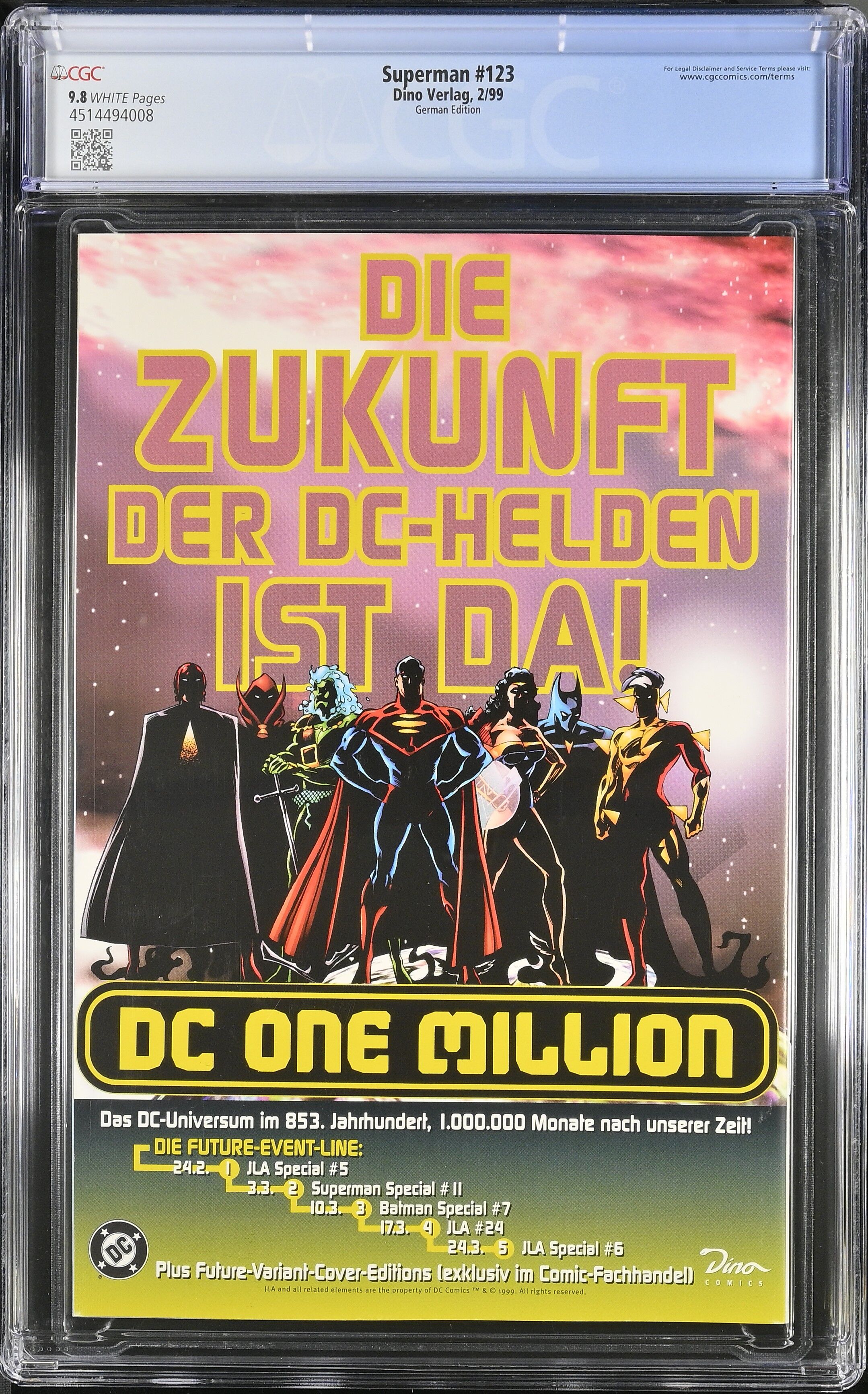 Superman #123 Dino Superman #50 Variant CGC 9.8 Top Pop!