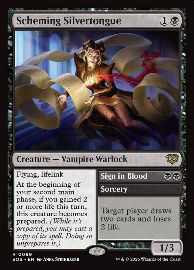 Scheming Silvertongue // Sign in Blood - SOS 99 - Normal - EN - NM Scheming Silvertongue // Sign in Blood - SOS 99 - Normal - EN - NM