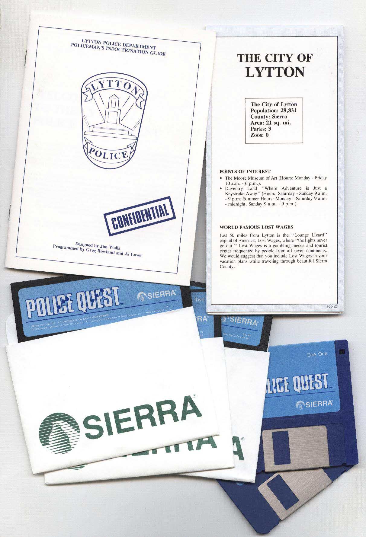 Police Quest Original PC Game 1987