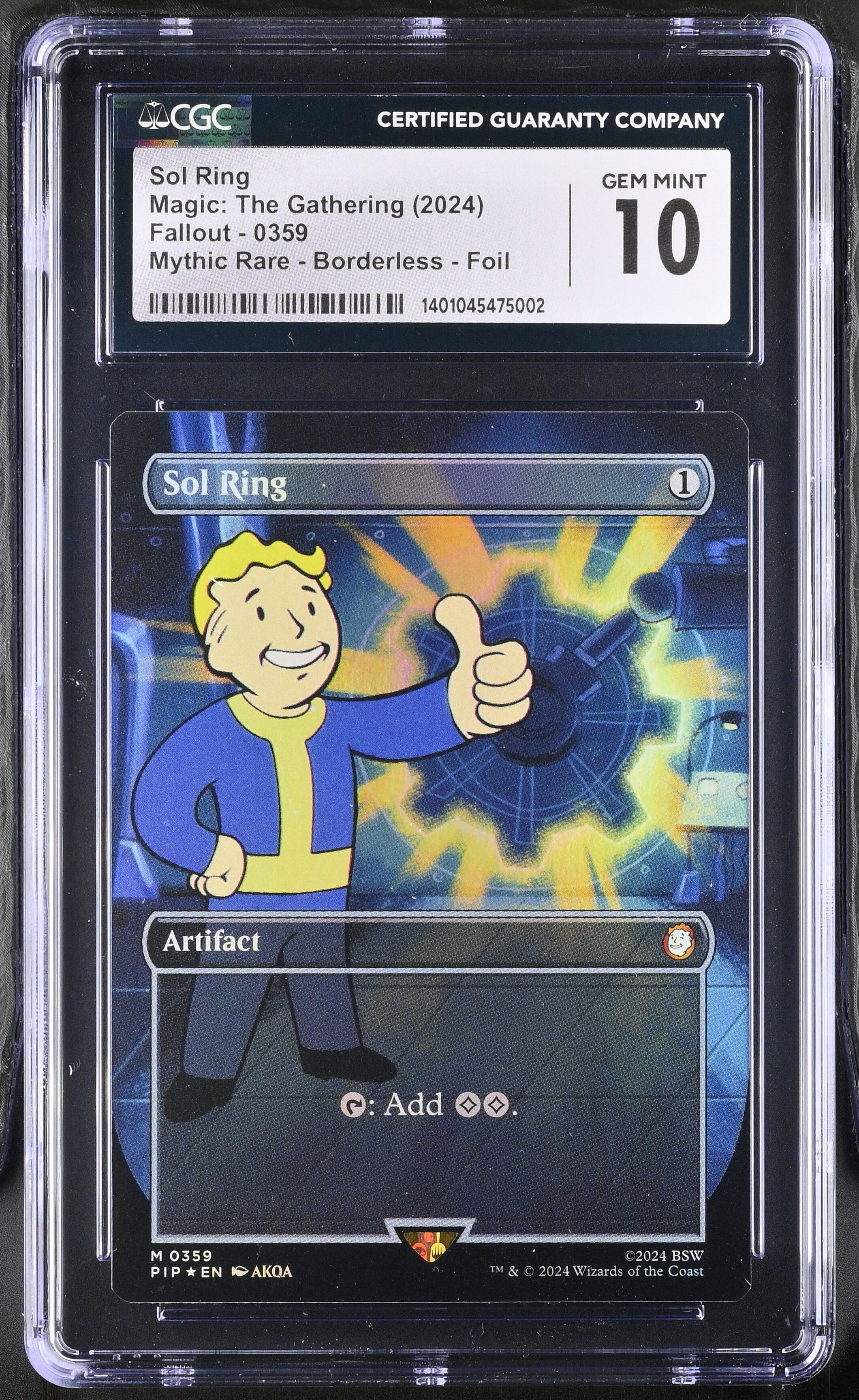 Sol Ring - Fallout 0359 - Mythic Rare Borderless Foil - CGC 10 - 2024 Magic: The Gathering Sol Ring - Fallout 0359 - Mythic Rare Borderless Foil - CGC 10 - 2024 Magic: The Gathering