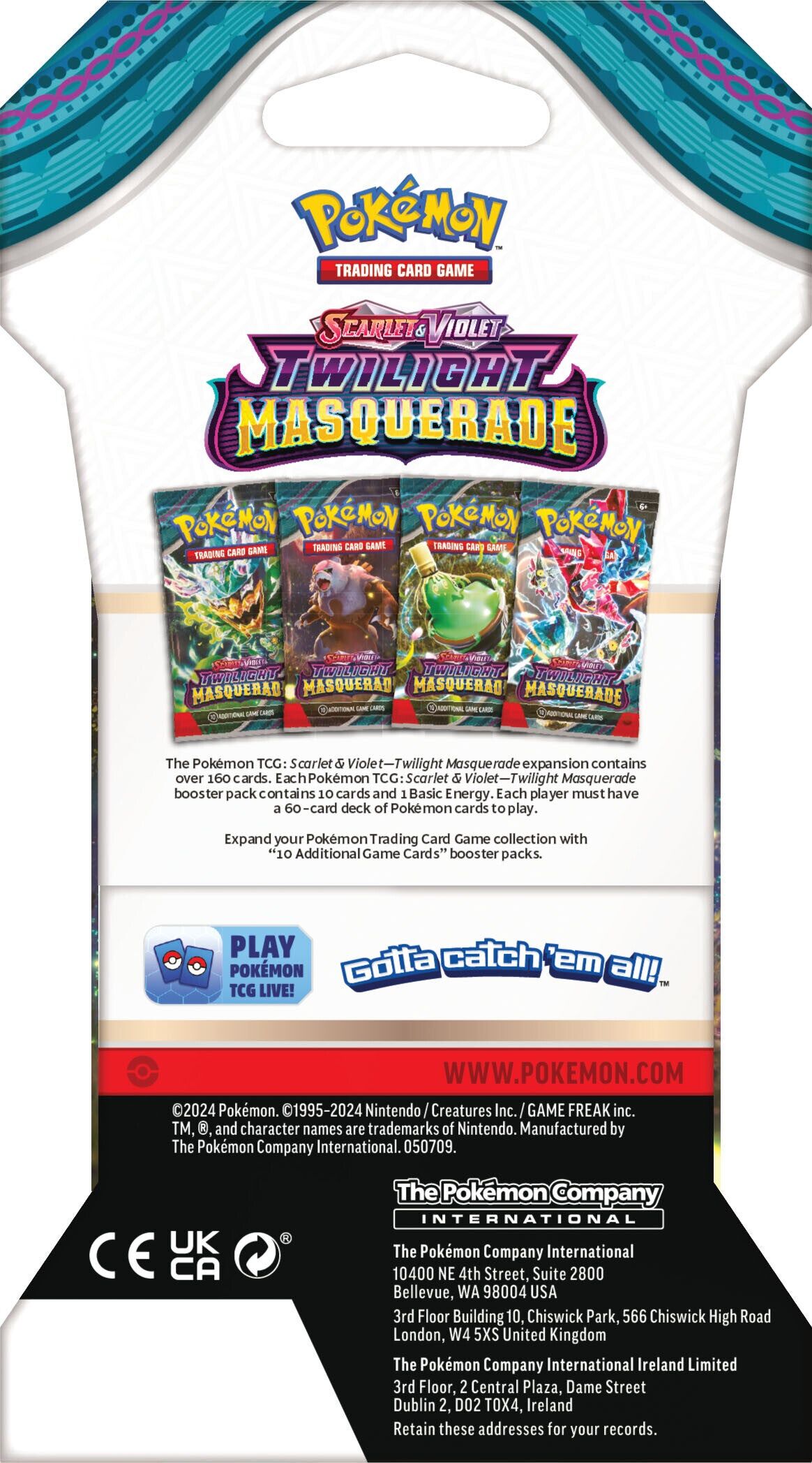 Pokémon TCG: Scarlet & Violet Twilight Masquerade Sleeved Booster Pack (10 Cards) - EN
