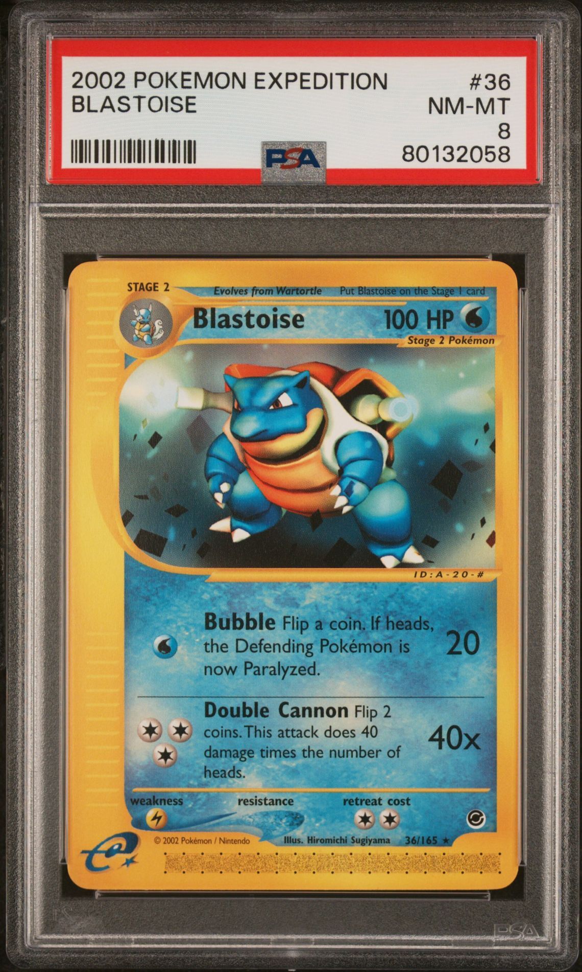 2002 POKEMON EXPEDITION 36 BLASTOISE - PSA 8 NM-MT 2002 POKEMON EXPEDITION 36 BLASTOISE - PSA 8 NM-MT