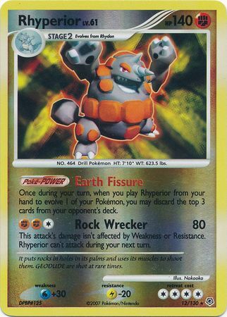 Rhyperior - 12/130 - Reverse Holo - EN