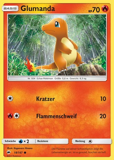 glumanda-pok-mon-tcg Glumanda 018/147 - Pokémon TCG