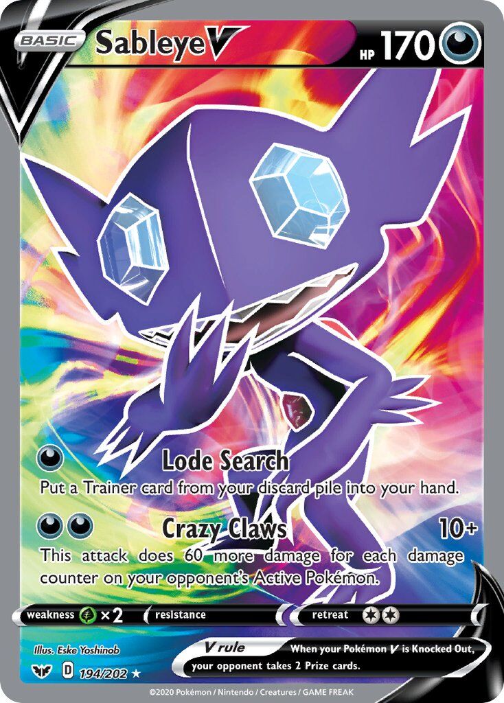 Sableye V - 194/202 - EN Sableye V - 194/202 - EN
