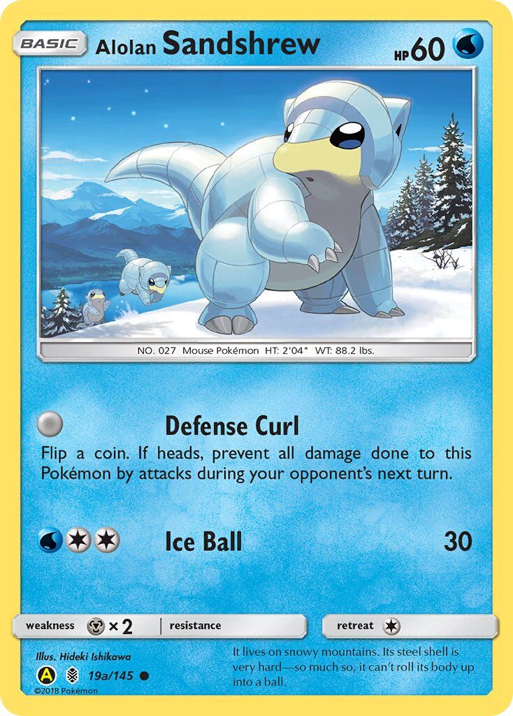 Alolan Sandshrew - 19a/145 - EN Alolan Sandshrew - 19a/145 - EN