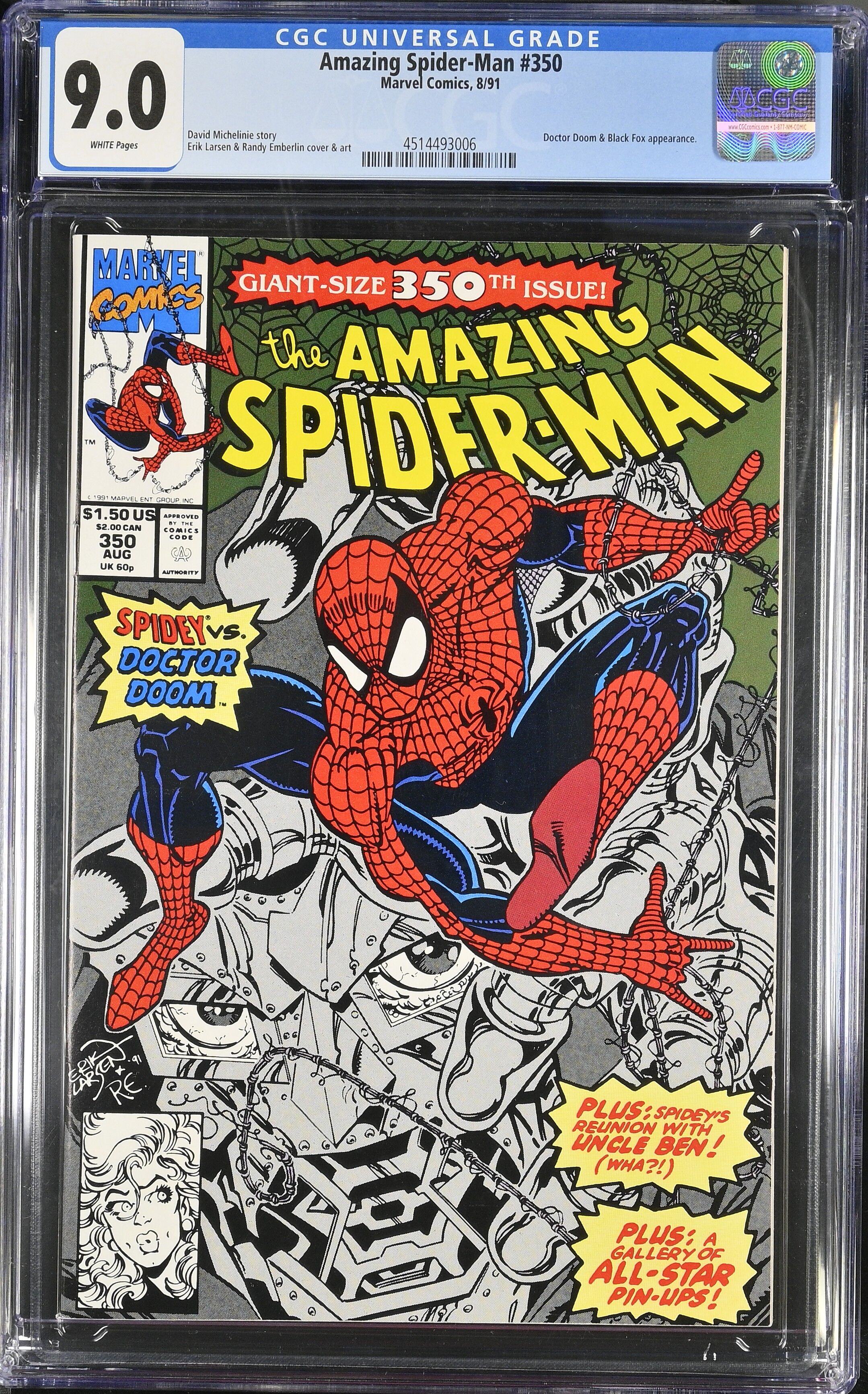 Amazing Spider-Man #350 CGC 9.0 Amazing Spider-Man #350 CGC 9.0