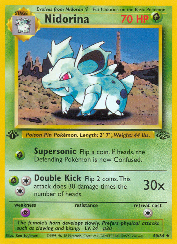 Nidorina - 40/64 - 1st Edition - EN Nidorina - 40/64 - 1st Edition - EN