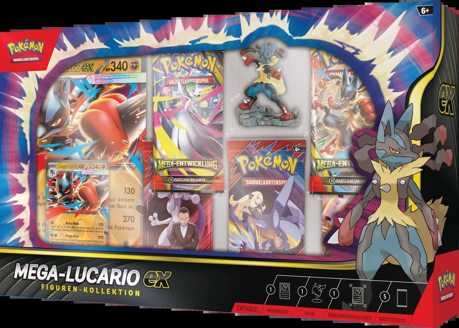 Pokémon TCG: Mega-Lucario ex Figuren Kollektion - DE