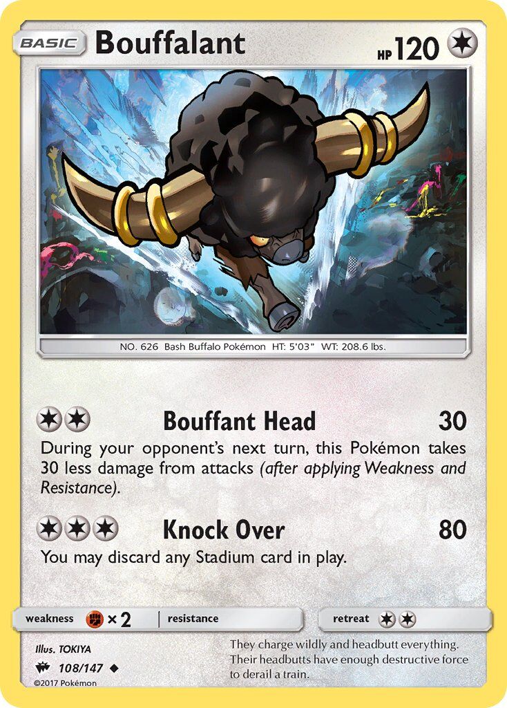 bouffalant-108-147-pokemon-tcg-lightly-played-en Bouffalant - 108/147 - Pokémon TCG - Lightly Played - EN