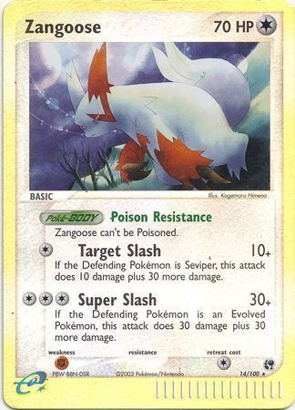 Zangoose - 14/100 - Reverse Holo - EN Zangoose - 14/100 - Reverse Holo - EN