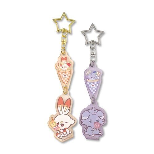 PokePeace Acrylic Keyholder Set Scorbunny & Espurr Sweets Shop PokePeace Acrylic Keyholder Set Scorbunny & Espurr Sweets Shop