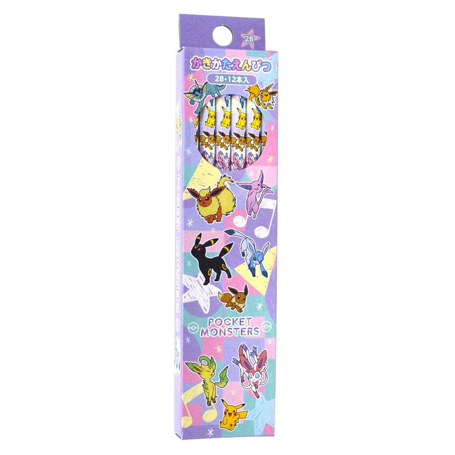 Pokemon Center Original Eeveelutions Pencil 2B Pastel Flakes 12 Pack