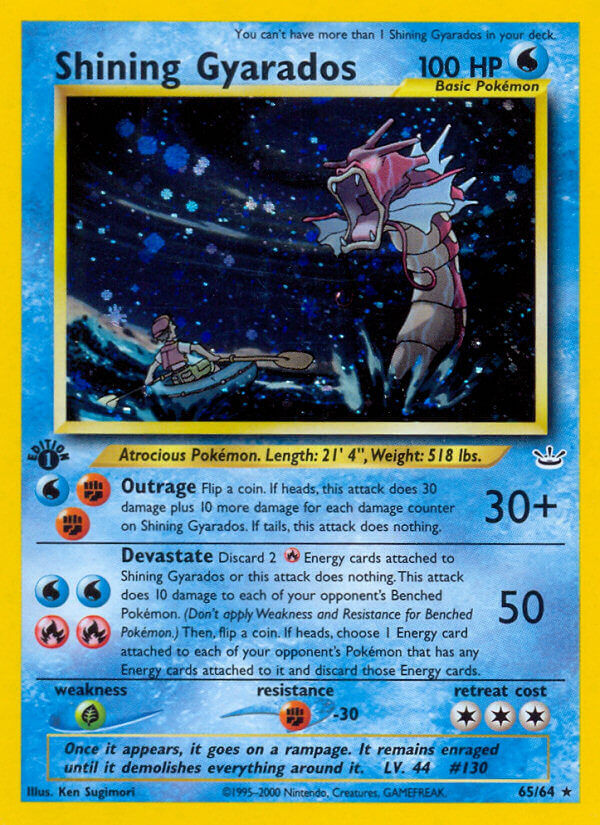 Shining Gyarados - 65/66 - 1st Edition - EN Shining Gyarados - 65/66 - 1st Edition - EN
