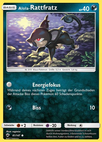 Alola-Rattfratz 081/147 - Pokémon TCG